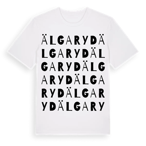 Älgaryd ordlek t-shirt – ekologisk bomull t-shirt från Pinshirt