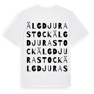 Älgdjurastock ordlek t-shirt – ekologisk bomull t-shirt från Pinshirt