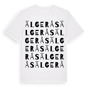 Älgerås ordlek t-shirt – ekologisk bomull t-shirt från Pinshirt