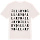 Vintage White t-shirt med Ållaryd ordlek t-shirt