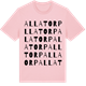 Pink Cotton t-shirt med Allatorp ordlek t-shirt