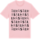 Pink Cotton t-shirt med Älmås ordlek t-shirt