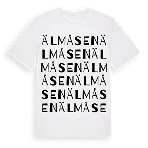 Älmåsen ordlek t-shirt – ekologisk bomull t-shirt från Pinshirt