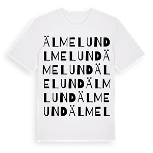 Älmelund ordlek t-shirt – ekologisk bomull t-shirt från Pinshirt