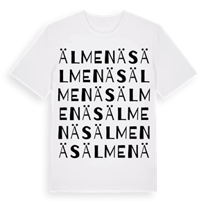 Älmenäs ordlek t-shirt – ekologisk bomull t-shirt från Pinshirt