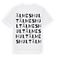 White t-shirt med Älmeshult ordlek t-shirt