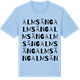 Blue Soul t-shirt med Almsäng ordlek t-shirt