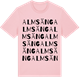 Pink Cotton t-shirt med Almsäng ordlek t-shirt
