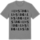 Mid Heather Gray t-shirt med Almsäng ordlek t-shirt