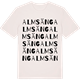Vintage White t-shirt med Almsäng ordlek t-shirt