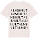 Vintage White t-shirt med Almshult ordlek t-shirt