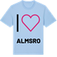 Blue Soul t-shirt med Jag älskar Almsro t-shirt stort tryck