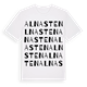 White t-shirt med Alnasten ordlek t-shirt