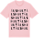 Pink Cotton t-shirt med Ålshult ordlek t-shirt