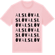 Pink Cotton t-shirt med Alslöv ordlek t-shirt