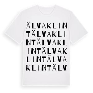 Älvaklint ordlek t-shirt – ekologisk bomull t-shirt från Pinshirt