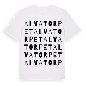 Alvatorpet ordlek t-shirt – ekologisk bomull t-shirt från Pinshirt