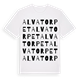 Alvatorpet ordlek t-shirt