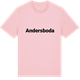 Pink Cotton t-shirt med Andersboda fetstil t-shirt