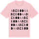 Pink Cotton t-shirt med Aneboda ordlek t-shirt