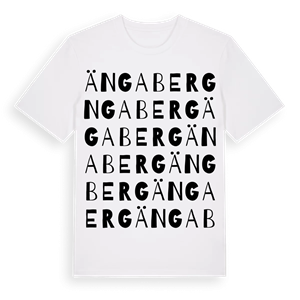 Ängaberg ordlek t-shirt – ekologisk bomull t-shirt från Pinshirt