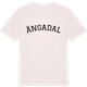 Vintage White t-shirt med Ängadal böjd t-shirt