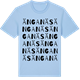 Blue Soul t-shirt med Änganäs ordlek t-shirt