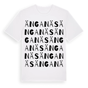 Änganäs ordlek t-shirt – ekologisk bomull t-shirt från Pinshirt