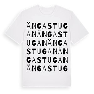 Ängastugan ordlek t-shirt – ekologisk bomull t-shirt från Pinshirt