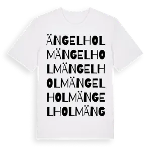 Ängelholm ordlek t-shirt – ekologisk bomull t-shirt från Pinshirt