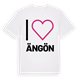 White t-shirt med Jag älskar Ängön t-shirt stort tryck