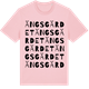 Pink Cotton t-shirt med Ängsgärdet ordlek t-shirt