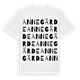 White t-shirt med Annegärde ordlek t-shirt