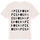 Vintage White t-shirt med Apelholm ordlek t-shirt
