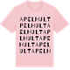 Pink Cotton t-shirt med Apelhult ordlek t-shirt