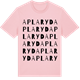 Pink Cotton t-shirt med Aplaryd ordlek t-shirt