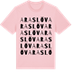 Pink Cotton t-shirt med Araslöv ordlek t-shirt