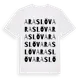 White t-shirt med Araslöv ordlek t-shirt