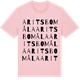 Pink Cotton t-shirt med Aritsbomåla ordlek t-shirt