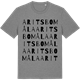 Mid Heather Gray t-shirt med Aritsbomåla ordlek t-shirt