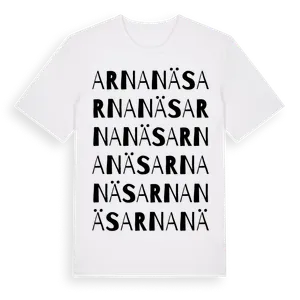 Arnanäs ordlek t-shirt – ekologisk bomull t-shirt från Pinshirt