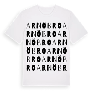 Arnöbro ordlek t-shirt – ekologisk bomull t-shirt från Pinshirt