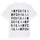 White t-shirt med Arpemåla ordlek t-shirt