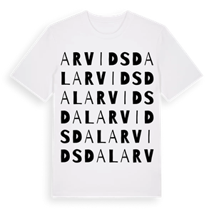 Arvidsdal ordlek t-shirt – ekologisk bomull t-shirt från Pinshirt
