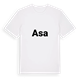 White t-shirt med Asa fetstil t-shirt
