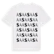 White t-shirt med Asa ordlek t-shirt