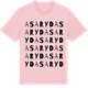 Pink Cotton t-shirt med Asaryd ordlek t-shirt