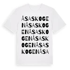 Åsaskogen ordlek t-shirt – ekologisk bomull t-shirt från Pinshirt