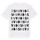 White t-shirt med Åshuvud ordlek t-shirt