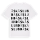 White t-shirt med Äskåslund ordlek t-shirt